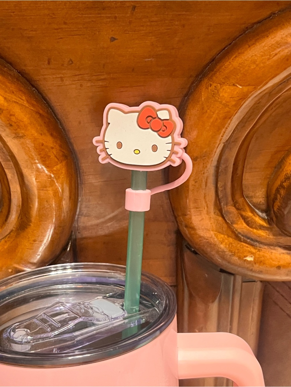 Hello Kitty Pink Merry and Bright Travel Tumbler with Straw - Picture 6 of 11